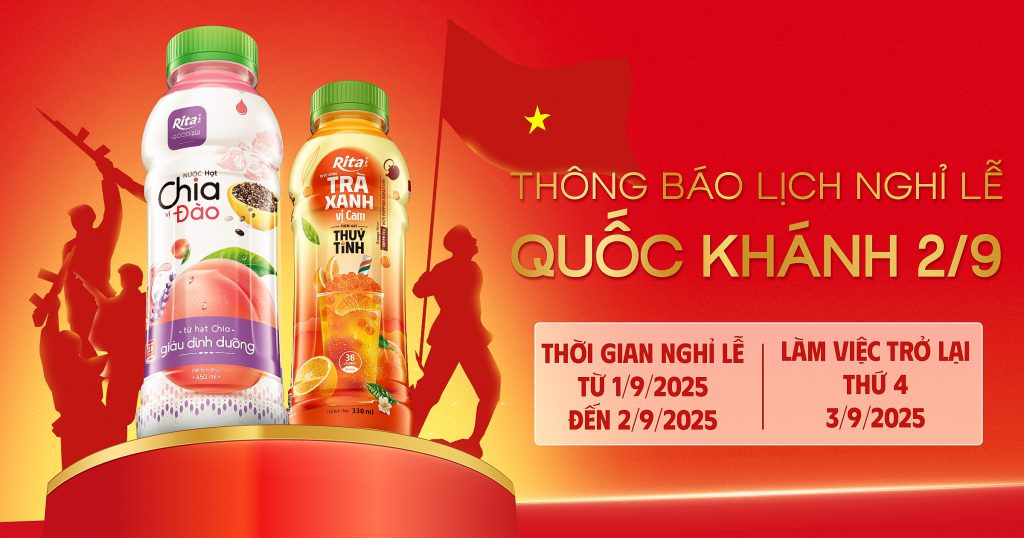 Lịch nghỉ lễ quốc khánh 2025 của nước giải khát RITA