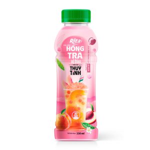 Thức uống Hồng Trà Đào thêm hạt Thuỷ Tinh , hạt nổ