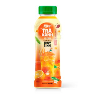 Thức uống Trà Xanh vị cam thêm hạt Thuỷ Tinh , hạt nổ