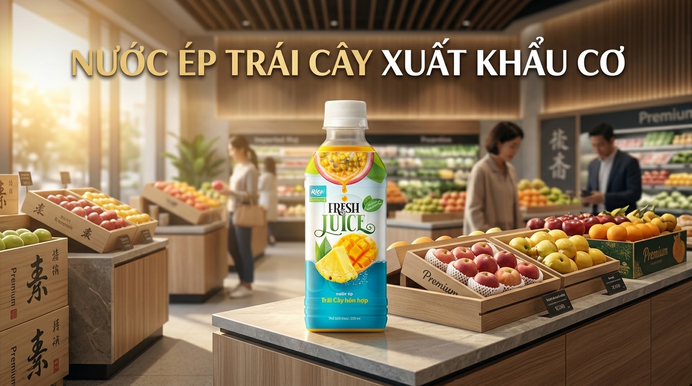 NƯỚC ÉP TRÁI CÂY XUẤT KHẨU CƠ HỘI BÙNG NỔ