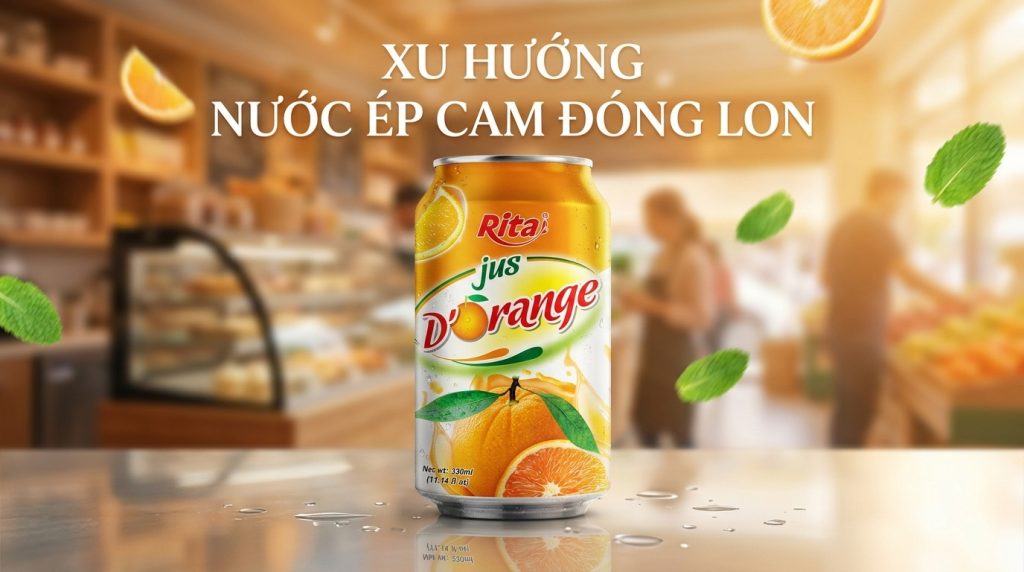 Xu hướng nước ép cam đóng lon xuất khẩu tại thị trường Mỹ và châu Âu