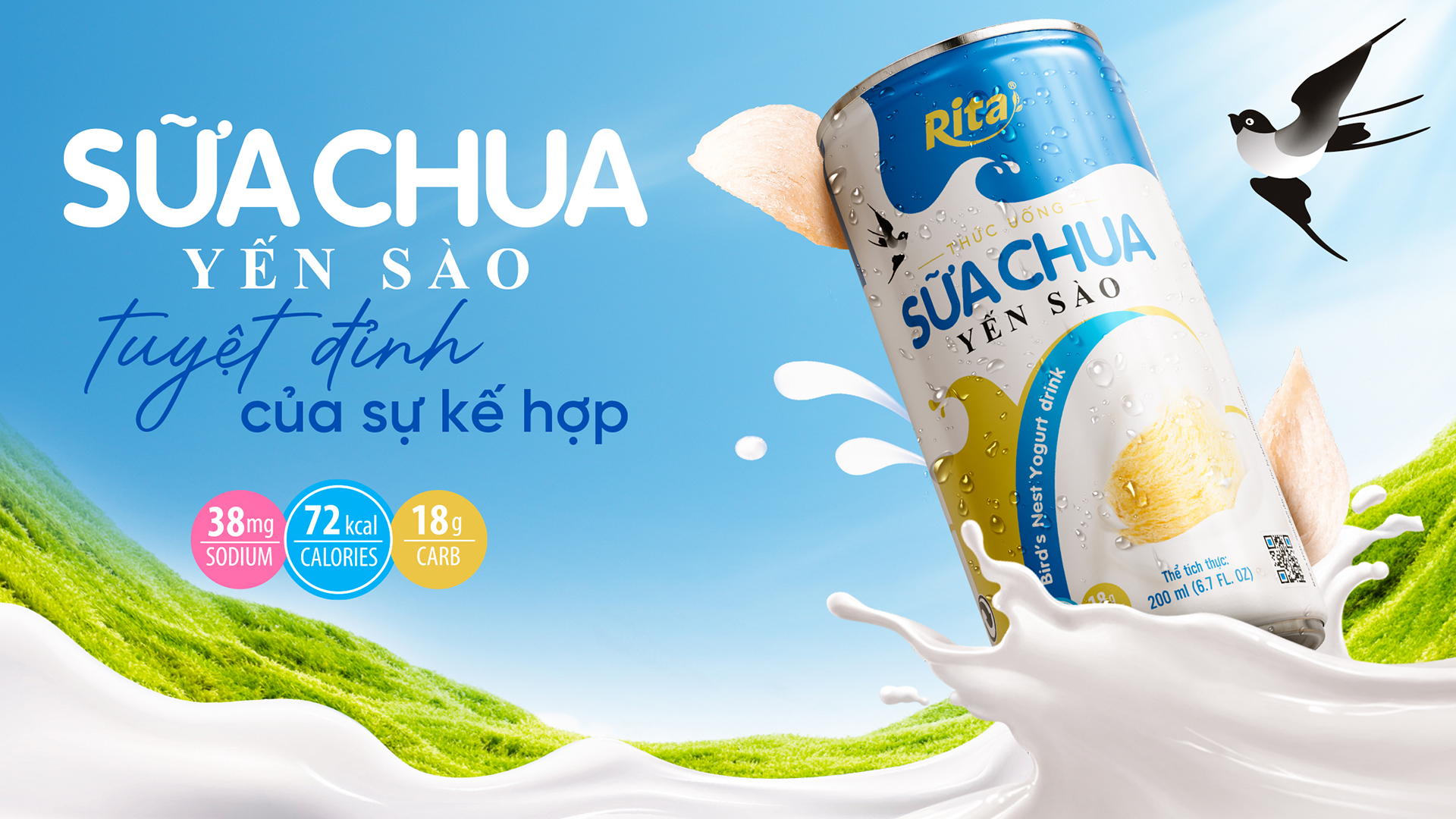 Sữa chua yến sào RITA Tuyệt đỉnh của sự kết hợp