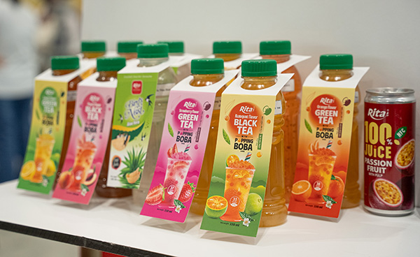 Sản phẩm nước giải khát trưng bày tại Triển lãm FoodExpo 2025