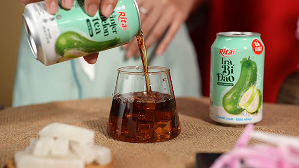 trà bí đao đóng món quà giải khát ngày tết