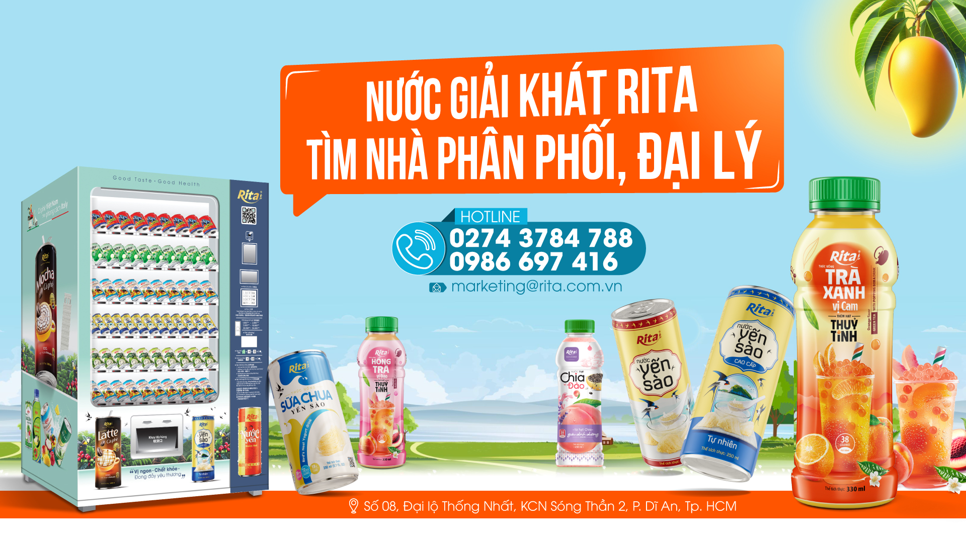 Nước giải khát RITA - Tuyển đại lý
